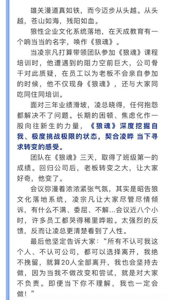 残阳如血·企业狼性文化赋能家文化